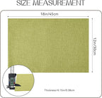 Romanstile Cloth Placemats Set of 8-12 x 18 Inch, Heat Resistant Double Layered Thickened Burlap Place Mats, Washable Faux Linen Farmhouse Table Mats for Kitchen/Dining/Party/Outdoor, Green