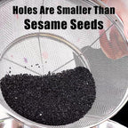 Fine Mesh Strainer for Kitchen, 4 Quart Stainless Steel Colander Bowl for Pasta, Rice, Fruit, Metal Net Baskets with Resting Base - Strain, Drain, Rinse