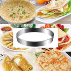 Stainless Steel Omelet Ring - 2pcs 8' Nonstick Cooking Rings for Pancake, Omelette, Sandwich (Large)