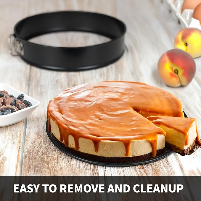Spring Form Cake Pans 12 Inch Springform Pan Nonstick Round Cheesecake Pan Carbon Steel Large Baking Mold Cake Tin for Christmas Birthday
