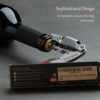 Barvivo Gold Resin Wine Opener with Foil Cutter Knife and Cap Remover, Double Hinged Manual Wine Key for Bartenders, Servers, Waiters, Stainless Steel Wine Bottle Opener Corkscrew