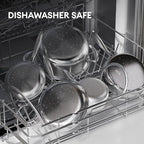 COOKER KING Stainless Steel Cookware Set, Pots and Pans Set Non Stick, Hybrid Ceramic Cookware,Non-Stick Frying Pans, Saucepans, Saute Pan & Stock Pot, Non-Toxic, Oven Safe, Induction Compatible