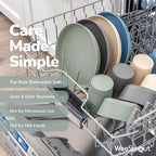 WeeSprout Bamboo Kids Bowls with Lids, Set of Four 10 oz Kid-Sized Dinnerware, Cereal, Leftovers & Snack Bowl, Dishwasher Safe (Blue, Yellow, Orange, & Red)