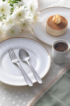 Matte Silverware Set, 18/10 Stainless Steel Satin Flatware, Modern Brushed Finish Cutlery, Dishwasher Safe & Durable, Built to Last (40-Piece, Razzoli)