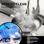 Non Stick Frying Pans, 3 PCS 18/8 Stainless Steel Nonstick Skillet Set, 10” 11.5” 5” Pan, Compatible with All Stoves