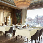 sancua Beige Tablecloths for 6 Foot Rectangle Tables, 6 Pack - 60x102 Inch - Washable Fabric Cloth Table Cloth for Wedding, Party, Birthday, Banquet, Reusable Polyester Table Covers