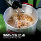 CreoleFeast Aluminum 30 Qt. Turkey Fryer Pot Set, 50,000 BTU Propane Turkey Fryer Burner for Outdoor Cooking, TFS3000L