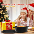 ARC Dutch Oven for Bread Baking, 3.6QT Oval Cast Iron Bread Loaf Pan with Lid, Bread oven for Sourdough, Sourdough Starter Kit Includes Bread Box & Heat-Resistant Oven Mitts