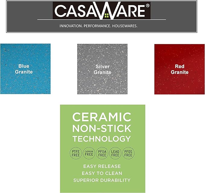 casaWare Pizza/baking Pan 12-inch (Silver Granite)