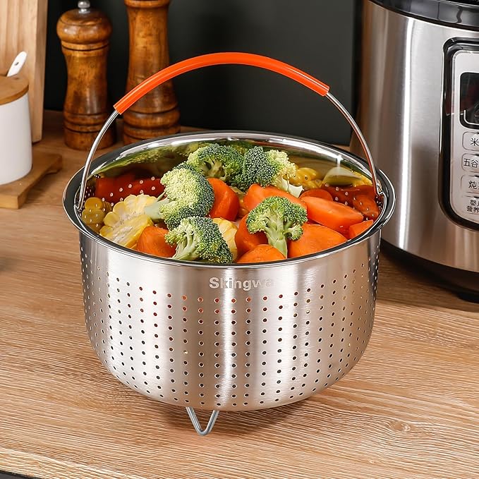 Steamer Basket for Instant Pot, Stainless Steel Vegetable Steamer Basket Insert for Pots