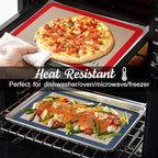 Silicone Baking Mat Large Baking Mat Set of 3-2 Half Sheets 16.5" x 11.6" +1 Quarter Sheet,Reusable Non-Stick Food Safe Bakeware Liners for Cookies, Macarons, Bread/Pastry Keep Oven Pans Clean