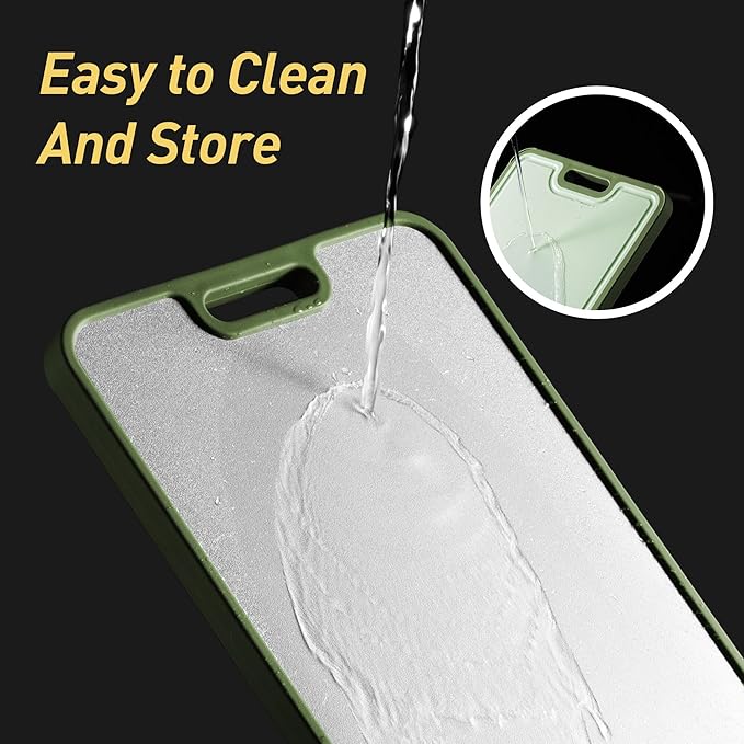 2 in 1 Pure Titanium Cutting Boards for Kitchen Chopping Board with Handle Large Big Small Kitchen Meat Butcher Block Not Stainless Steel Wood Bamboo Glass Rubber Plastic Silicone Acrylic Teak Sink