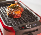 Techwood Smokeless Grill 1500W indoor Grill with Tempered Glass Lid, Compact & Portable Non-stick BBQ Grill, Turbo Smoke Extractor Technology, Drip Tray& Removable Plate
