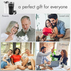 Wagan EL6101 12V Travel Car Heated Mug Portable 16oz Stainless Steel Anti-Spill Lid Slip Resistant Base Car Coffee Warmer Coffee Cup (Black)