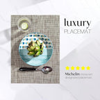 LEXMORE PVC Woven Placemats 6 PCS Wipeable Indoor/Outdoor Table Mats Washable Vinyl Place Mats for Dining Table, Set of 6-Cappuccino