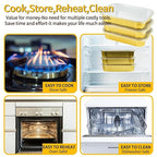 15 Pack 9x13 Aluminum Foil Pans with Lids Half Size Extra Heavy Duty, Gold Aluminum Foil Baking Pan Double Thick Tin Foil Food Container with Lids for Baking, Roasting, Cooking or Steam Table