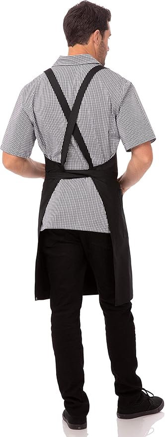 Chef Works Unisex Cross-Back Bib Apron