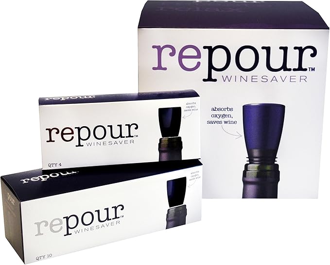 Wine Saver - Wine Preserver and Stopper - Removes Harmful Oxygen from your Wine Simply and Effectively - Indigo Blue 4 Pack