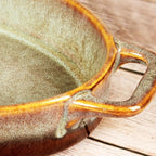 Oval Casserole Dish, 12" x 8" Ceramic Au gratin Baking Dish, 1.6 Qt Large Lasagna Pan Deep for Oven, Baking Pan with Handles - Oven, Microwave, Freezer and Dishwasher safe - Great Gift