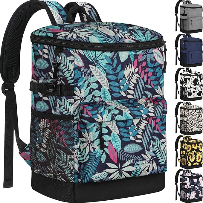 Cooler Backpack 33 Cans Backpack Coolers Insulated Leak Proof Soft Beach Cooler Bag for Men Women Ice Chest Backpack Camping Hiking Picnic Travel Cooler Lunch Backpack