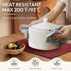 Blue Forest Placemats Set of 8, Dual-Layered Thickened Faux Linen Cloth Place Mats Heat Resistant Machine Washable Wrinkle Free Table Mats Indoor/Outdoor (Red)