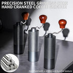 Manual Coffee Grinder, Adjustable Grinding Settings, Stainless Steel Burrs, Portable Hand-Cranked Coffee Grinder, For Espresso, Drip Filter, French Press Filter, Compact And Durable (white)