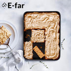 E-far 12.5 x 9.7 Inch Baking Pan Set of 2, Nonstick Stainless Steel Rectangle Cake Pans for Baking Brownies Casseroles Lasagna, Stainless Steel Core & Nonstick Coating, Non-toxic & Oven Safe