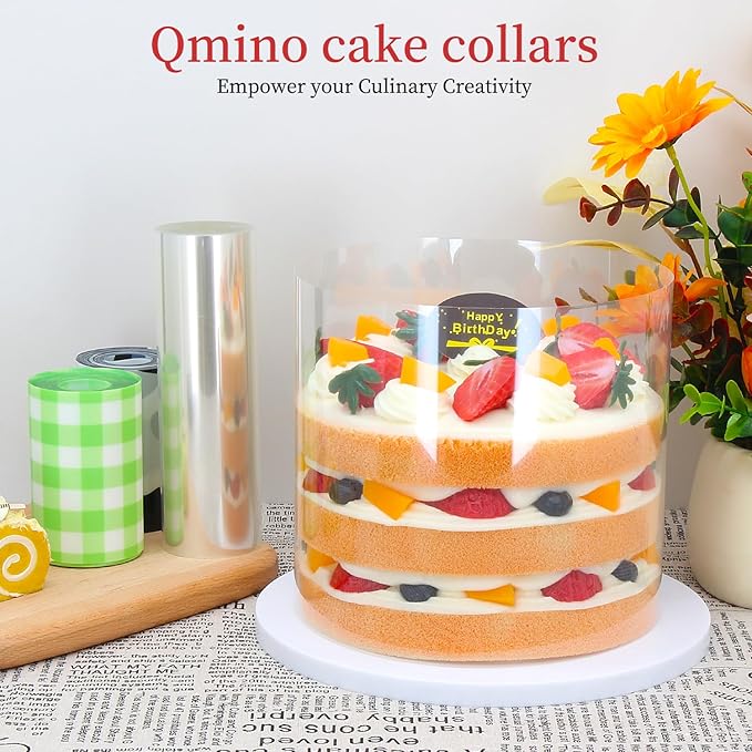 Cake Collar, Transparent Cake Rolls, Clear Cake Strips, DIY Acetate Sheet, Surrounding Edge for Baking Decorate, Chocolate Mousse Cake Elegant Cake Wrapping 4X394 inch
