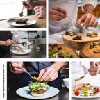 CREATIVECHEF Professional Chef Plating Kit, 10 Piece Culinary Plating Set, Black, Stainless Steel