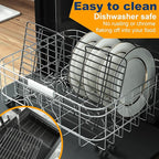 3 Tier Stackable Cooling Rack for Batch Cooling Cookie, Pizza, Cake-15.8”x 10”- Heavy Duty Cooling Racks for Cooking and Baking, Oven and Dishwasher Safe Baking Supplies-Black