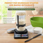 Sourdough Bread Baking Supplies 34 oz Sourdough Starter kit with Pot, 2 Silicone Bread Proofing Baskets, and Bread Making Tools Kit - Green