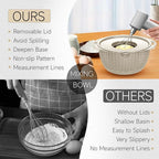 4-1 Colander with Bowl Set - Rotatable Colander Bowl with Measuring Spoons - Fruit Strainer Bowl, Food Strainers and Colanders Funny Presents for Women, Aesthetic Kitchen Gadget Essentials - Beige