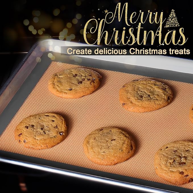 Silicone Baking Mat, Sopito Food Safe Silicone Baking Sheet, Heat Proof 480℉ Cooking Mat, Length 16.5 in Width 11.6 in, 2 PCS-Grey