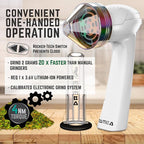 Mamba Loader XL 2g White USB Electric Herb Grinder. Small Portable Metal Herbal Machine & Spice Mill for the Kitchen