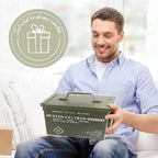 Titan LSO Whiskey Glasses and Stones in Unique Tactical Box Display | Bourbon Cocktail Cups, Coasters and Tongs | Gifts for Men | Glass Set