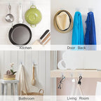 Adhesive Hooks, 32 Pack 33lb(Max) Sticky Hooks, Transparent Reusable Removable Adhesive Hooks for Hanging, Wall Hooks for Hanging Can be Use for Kitchen Bathroom Shower Outdoor Home Improvement