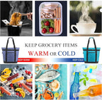 BeeGreen Cooler Bag Soft Leakproof Insulated Tote with Zipper for Beach Travel Grocery