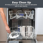 Aucma Stand Mixer, 900W 8QT Large Kitchen Mixer, Kitchen Electric Mixers with Dough Hook, Wire Whip & Beater (Gray, 8QT)