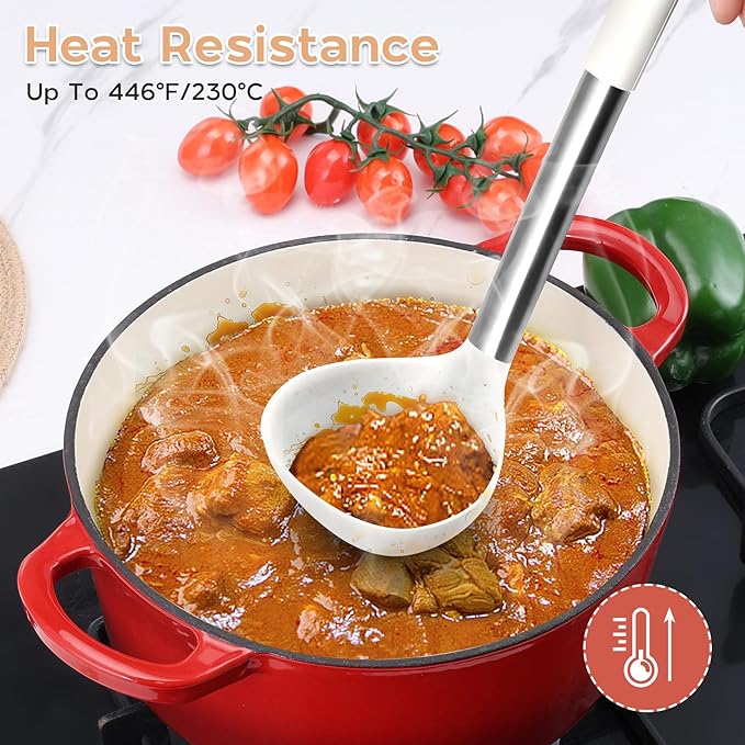 Silicone Kitchen Utensils Set, 15pcs White Silicone Cooking Utensils Set with Holder, Includes Heat Resistant Spatula Turner Spoon Whisk Tong