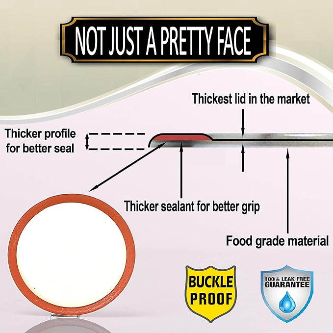 Supa Ant Thickest Canning Lids Wide Mouth (50 Pcs.) Food Grade Tin Can Lids for Canned Food - Buckle Proof & Rust Proof Lid for Canning Kit for Wide Mouth Mason Jars (White Pearls) Canning Supplies