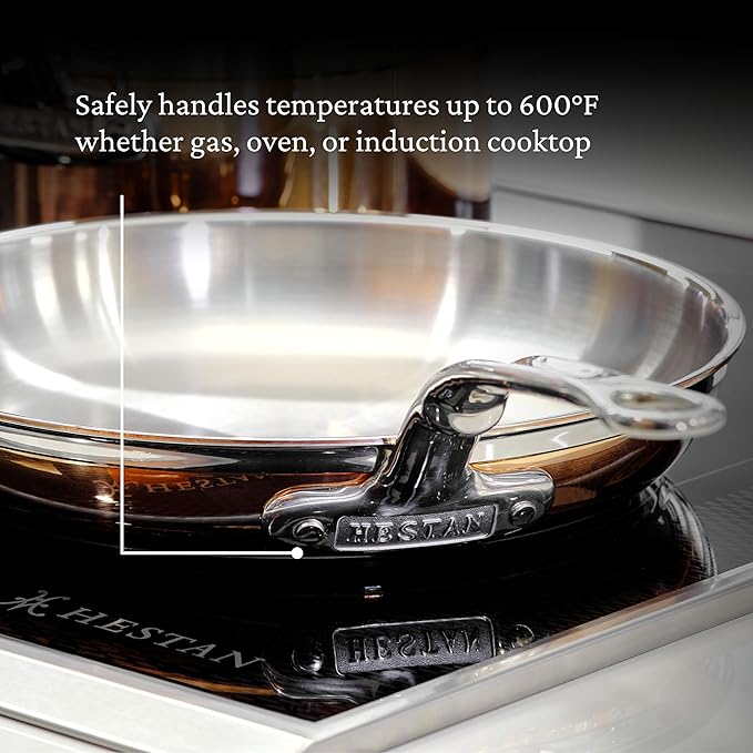 Hestan - CopperBond Collection - 100% Pure Copper Frying Pan, Induction Cooktop Compatible, 8.5-Inch