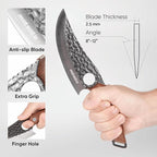 Chef Knife - Perfect Kitchen Knive for Cooking, Chopping. Japanese Steel Knife for Home, BBQ. For Balance & Control, 6.3 Inch