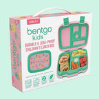 Bentgo Kids Prints Leak-Proof, 5-Compartment Bento-Style Kids Lunch Box - Ideal Portion Sizes for Ages 3-7, Durable, Drop-Proof, Dishwasher Safe, & PFAS & BPA-Free Materials (Tropical)