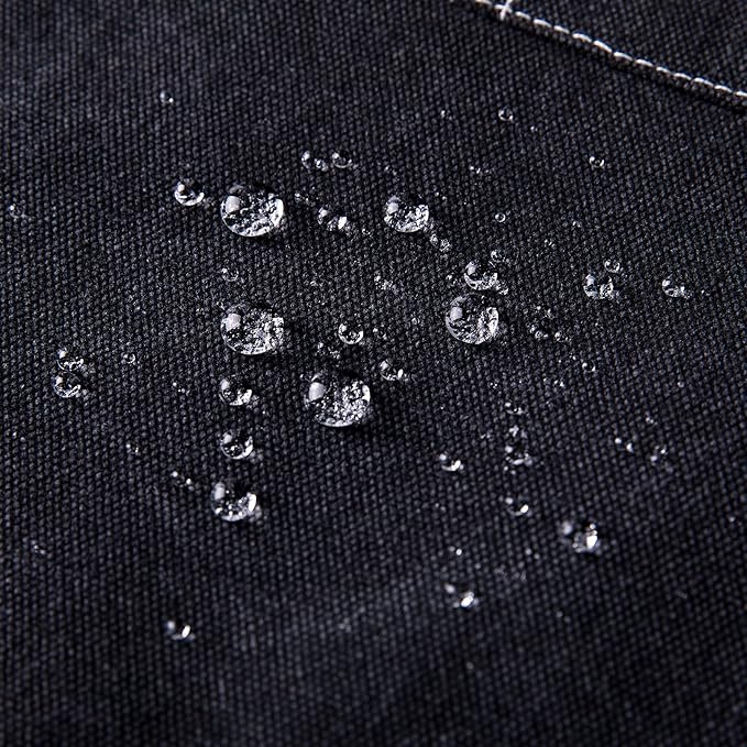 Canvas Aprons for Men Chef Apron, Work Apron with Large Pockets - 16oz Heavy Duty Cross Back, BBQ, Cooking