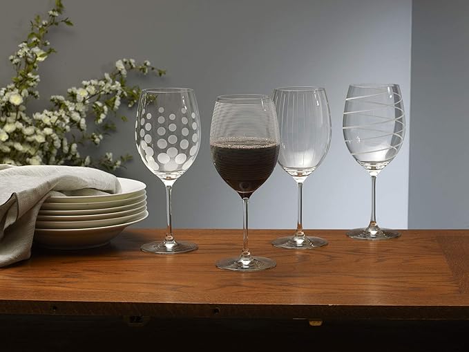 Mikasa Cheers Bordeaux Wine Glass, Set of 4, 24 Ounce, Clear