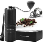 Portable Hand Coffee Bean Grinder with 60 Adjustable Settings, Stainless Steel Conical Burr Manual Coffee Grinder, Labor-Saving Crank Handle Perfect for Home, Office,Travel, Camping Espresso