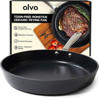 Alva Maestro 8” Non-Toxic Ceramic Nonstick Frying Pan – Oven & Induction Safe Skillet for Healthy Cooking – Sustainable, No PFAS/PTFE, Easy-to-Clean, Even Heat Distribution, Toxin-Free Cookware