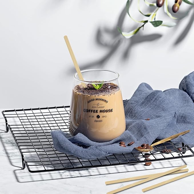 100pcs Bamboo Coffee Stirrers Individually Wrapped, 5.5 Inch Disposable Wood Swizzle Stick Beverage Mixer, Eco Friendly Long Wood Stir Sticks for Mixing Cocktail Hot Chocolate Drinking Tea