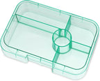 Yumbox Tapas Leakproof Bento Lunch Box - 5-Compartment Bento Container for Adults and Kids; Large Size 9.5x6.9x1.8; (Bali Aqua with Clear Aqua Tray)