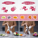 SupMaKin Safe Mandoline Slicer for Kitchen, Vegetable Food Potato Chip Slicer Maual Adjustable Thickness, Chopping Artifact Fast Veggie Salad Chopper Cook Meal Prep